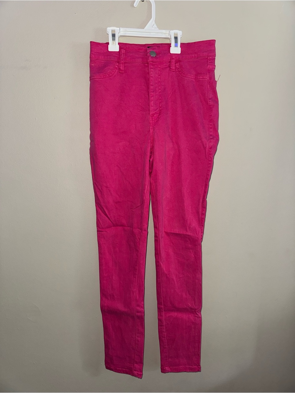 Fashion Nova Magenta High-Rise Slim Jeans